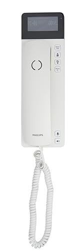 Philips Kabelgebundenes Telefon M110W/38 - Telefondesign Scala mit LCD Display - Speichern Sie bis zu 25 Namen in Ihrem Telefonbuch - Geeignet für Hörgeräte - Weiß