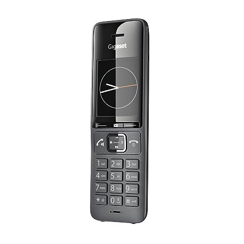 Gigaset COMFORT 520HX – DECT-Mobilteil mit Ladeschale – Elegantes Schnurloses Telefon für Router und DECT-Basis – Fritzbox-kompatibel, beste Audioqualität mit Freisprechfunktion, titanium-schwarz