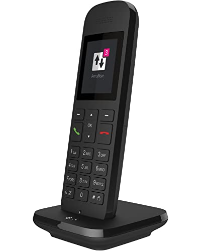 Telekom Speedphone 12 mit Ladeschale Schwarz DECT Telefon schnurlos 2' LCD-TFT