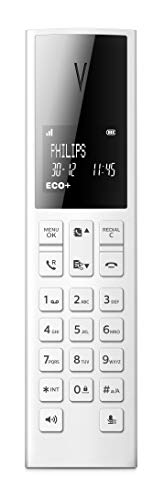 Philips M3501W/22 - Linea V DECT Design Schnurlostelefon - 1.8' Display und HQ Sound - Weiß
