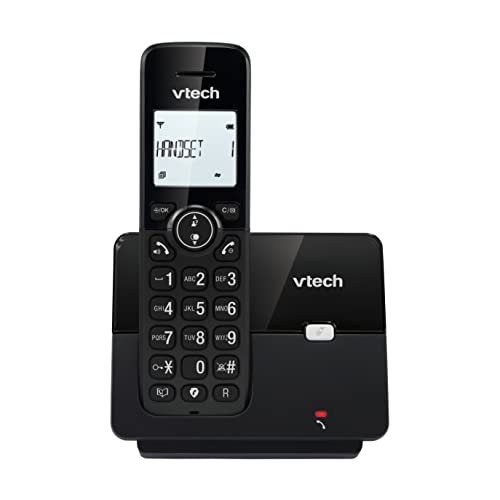 VTech CS2000 schnurloses Telefon, ECO+ Modus, Festnetztelefon, schwarz, Anrufsperre, Freisprechfunktion, große Tasten, Zwei Zeilen Display