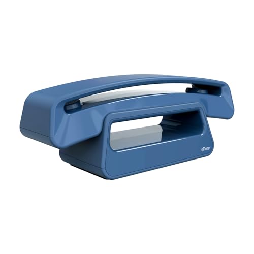 ALCATEL ePure Iconic - Schnurloses Festnetztelefon DECT - Vintage-Design - Großes, hochauflösendes Grafikdisplay - Freisprechfunktion - Anrufblockierungsfunktion - Blau