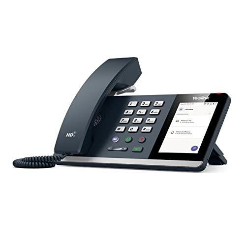 Yealink MP50 USB Telefon Zertifiziert für Microsoft Teams Skype for Business Integriertes Bluetooth verwandelt Telefon in Tischtelefon Funktioniert für PC/Laptop/Mac Fit für Büro Home Office