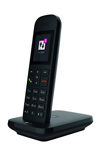 Telekom Sinus 12 in Schwarz Festnetz Telefon schnurlos, 5 cm Farbdisplay, beleuchtete Tastatur | Anschlussunabhängige Nutzung an Allen handelsüblichen Routern und Standardanschlüssen