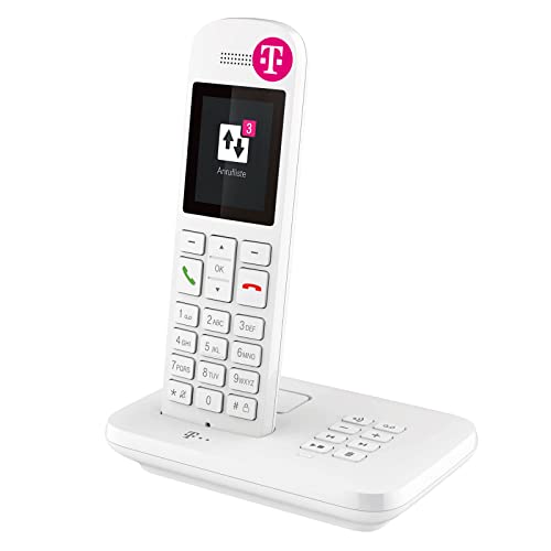 Telekom Telefon schnurlos Sinus A12 mit Anrufbeantworter I Festnetztelefon mit großem Farbdisplay, beleuchtet I DECT Telefon + Basis, kompatibel mit Speedport I beste Klangqualität, inkl. Freisprechen