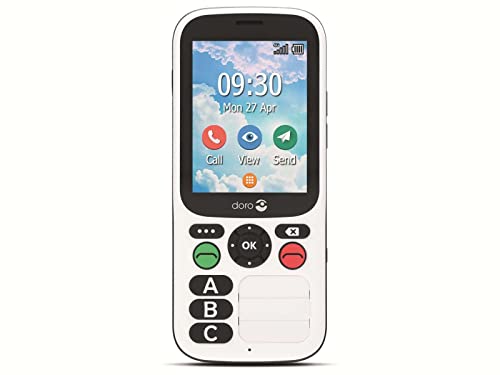 Doro 780X 4G GSM sehr einfache Bedienung mit nur DREI großen Direktwahltasten, Bluetooth, Notruftaste, GPS, Wi-Fi, IP54 wasserdicht, schwarz-weiß, 380474