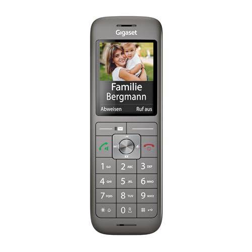 Gigaset CL660HX - design DECT-Mobilteil mit Ladeschale - Fritzbox-kompatibel - hochwertiges Schnurloses Telefon für Router und DECT-Basis, anthrazit-metallic [Deutsche Version] [Ohne Basis]