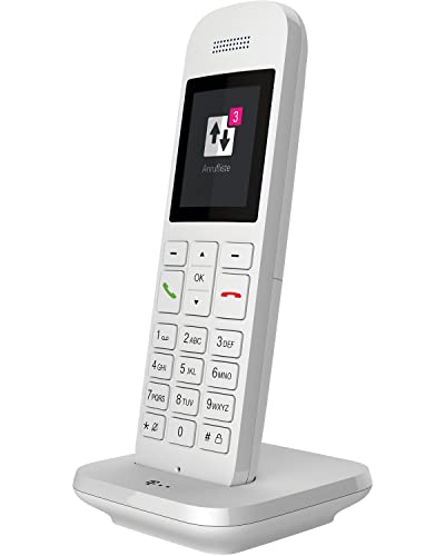 Telekom Festnetztelefon Speedphone 12 in Weiß schnurlos | Zur Nutzung an aktuellen Routern mit integrierter DECT-CAT-iq Schnittstelle (z.B. Speedport, Fritzbox), 5 cm Farbdisplay