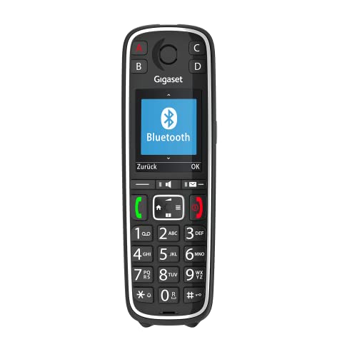 Gigaset E720HX – DECT-Mobilteil mit Ladeschale – Schnurloses Senioren-Telefon für Router und DECT-Basis - Fritzbox-kompatibel – Bluetooth und sprechende Wähltasten mit Ansage, schwarz