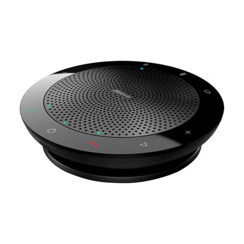 Jabra Speak 510+ Konferenzlautsprecher - Microsoft zertifizierter tragbarer Lautsprecher mit Bluetooth Adapter und USB-Anschluss - Für Laptop, Smartphone und Tablet