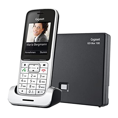 Gigaset SL450A GO - Schnurloses Analog & VoIP DECT-Telefon mit Anrufbeantworter - Bluetooth - brillantes Farbdisplay - großes Adressbuch - top Sprachqualität - einstellbare Audioprofile, schwarz