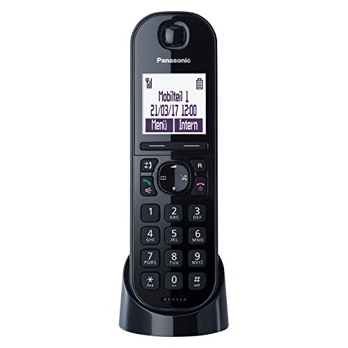 Panasonic KX-TGQ200GB DECT IP-Telefon (schnurlos, CAT-iq 2.0 kompatibel, Freisprechmodus, Anrufersperre, Eco-Plus, digitales Telefon) schwarz