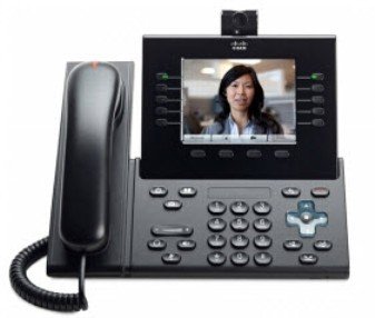 Cisco 9951 IP-Telefon (640 x 480 Pixel, 12,7 cm (5 Zoll), 200 Einträge, G.711a, G.722, G.729a, H.264/AVC, 30 fps) Holzkohle