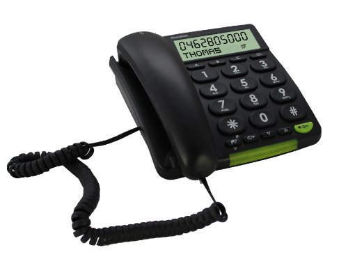 Doro PhoneEasy 312cs Schnurgebundenes Großtastentelefon mit großem Display schwarz