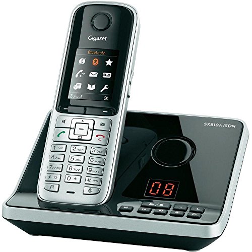 Gigaset SX810A Telefon, ISDN Schnurlostelefon / Mobilteil, Farbdisplay, Dect-Telefon, Anrufbeantworter, schnurloses Telefon, grau